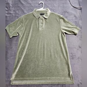 Goodlife Olive Green Velvet Polo Shirt